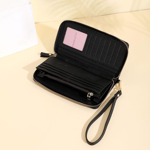 Long Rfid Blocking Wallet Large Capacity Zier Wristlet Purse Card -_- - Picture 4 of 9